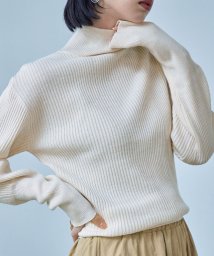 Fashion Letter/Fashion Letter ファッションレター アクリルリブニット バルーンスリーブ ハイネックプルオーバー ランタンスリーブ リブニット トップス セーター/505769183