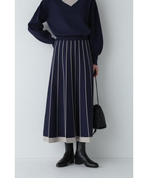 ライン入りニットスカート ライン入りニットスカート XU1806732242(13750円)