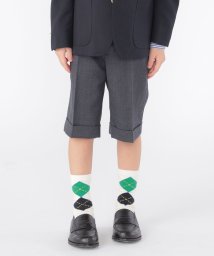 SHIPS KIDS(シップスキッズ)/SHIPS KIDS:100～130cm / ウール ノープリーツ ハーフ パンツ/チャコールグレー