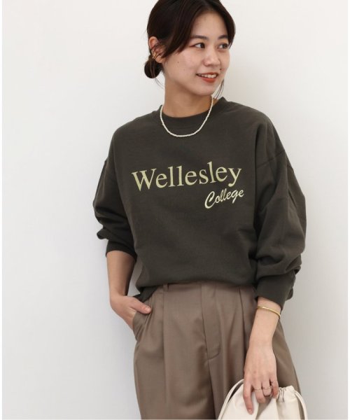 JOURNAL STANDARD relume(ジャーナルスタンダード　レリューム)/Wellesleyロゴスウェット/ブラックA