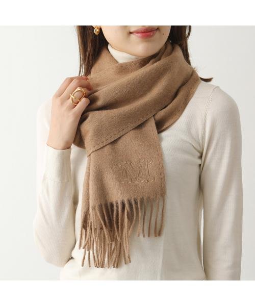 MAX MARA マフラー WKCLARA ロゴ刺繍 キャメル MAX MARA マフラー WKCLARA ロゴ刺繍