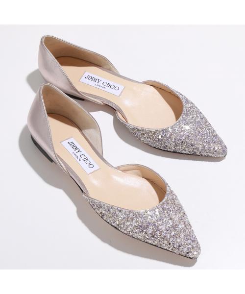 ジミーチュウ JIMMY CHOO グリッター  フラット パンプス