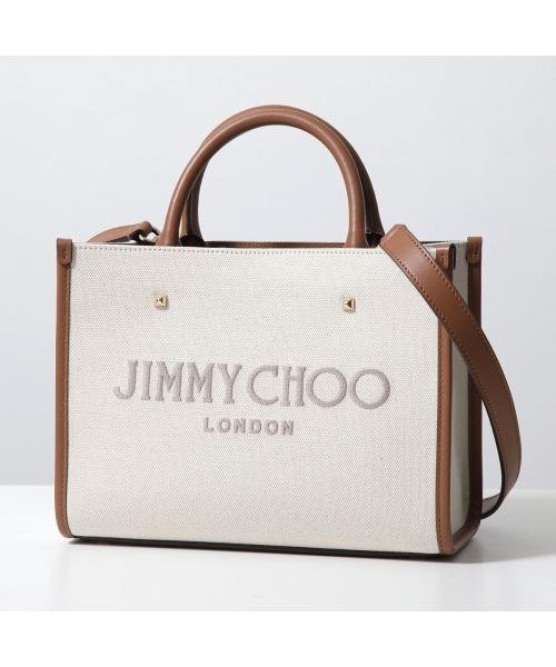 JIMMY CHOO(ジミーチュウ)/Jimmy Choo  ハンドバッグ VARENNE S TOTE LJJ 刺繍ロゴ/ナチュラル