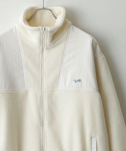 coen(coen)/PENNEYS（ぺニーズ）別注ルーズシルエットボアフリースジャケット/OFFWHITE