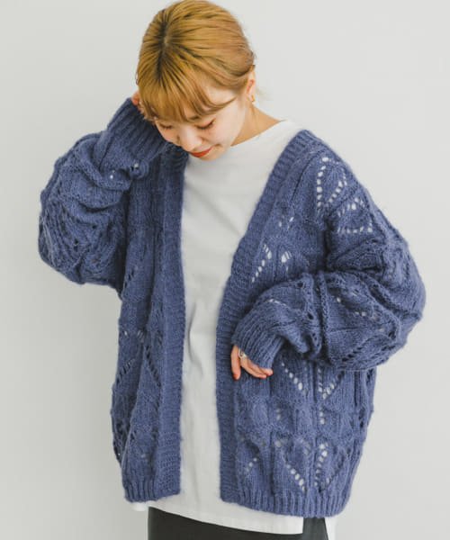 ITEMS URBANRESEARCH(アイテムズ アーバンリサーチ（レディース）)/『洗濯可』ガラアミカーデ(インナーセット)/BLU