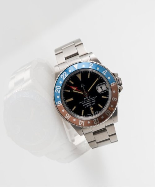 【NAVAL WATCH Produced by LOWERCASE】別注 GMT SUNSHADE WATCH NAVAL by LOWERCASE Produced 316L　ステンレス素材