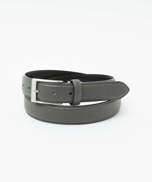 ABAHOUSE(ABAHOUSE)/【Made in Japan】シュリンク レザーベルト 30mm/グレー