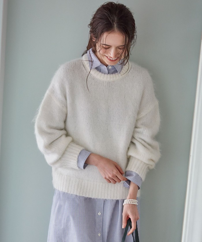ニット セーター 「SLOW/一部店舗限定」チャンキーモヘヤ ニット レディース SLOW/一部店舗限定】チャンキーモヘヤ ニット(505762970)｜阪急