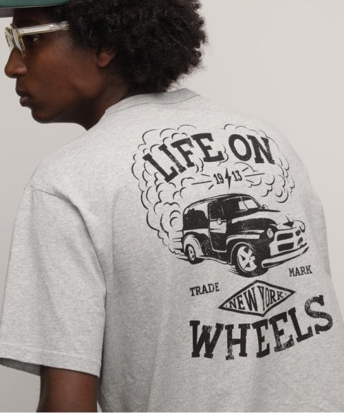 Schott(ショット)/HEATHER T－SHIRT "LIFE ON WHEELS"/ヘザーTシャツ "ライフ オン ホイールズ/グレー