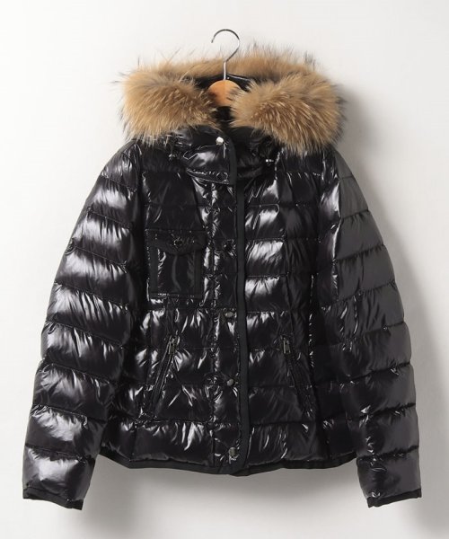 【大きいサイズ】グログラントリミング立体ダウンジャケット 