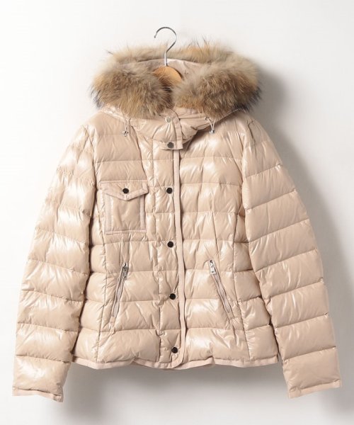 【大きいサイズ】グログラントリミング立体ダウンジャケット 