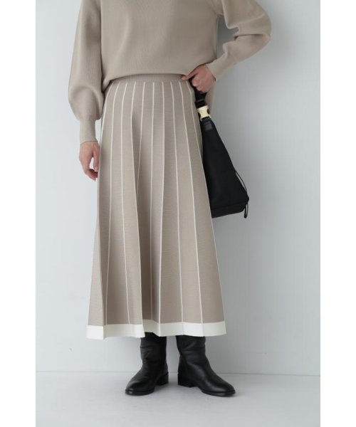 ライン入りニットスカート ライン入りニットスカート XU1806732242(13750円)