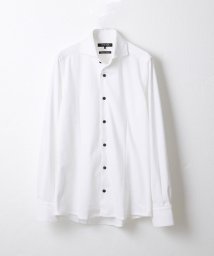 MICHEL KLEIN HOMME(ミッシェルクランオム)/《日本製》立体柄ストレッチラッセルシャツ/ホワイト（90）