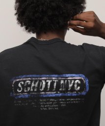 Schott(ショット)/TRIM T－SHIRT "BOX STYLE"/トリムTシャツ "ボックス スタイル/ブラック