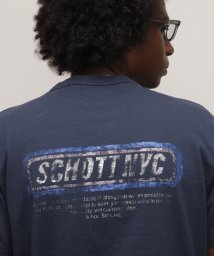 Schott(ショット)/TRIM T－SHIRT "BOX STYLE"/トリムTシャツ "ボックス スタイル/ネイビー