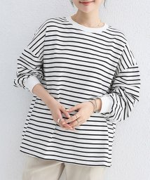 miniministore(ミニミニストア)/ボーダーtシャツ レディース 長袖ロンT/ホワイト