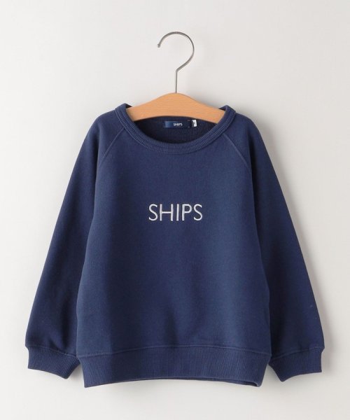 SHIPS KIDS(シップスキッズ)/SHIPS KIDS:80～90cm / 刺繍 ロゴ スウェット/ネイビー
