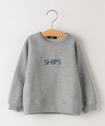SHIPS KIDS(シップスキッズ)/SHIPS KIDS:80～90cm / 刺繍 ロゴ スウェット/ヘザーグレー