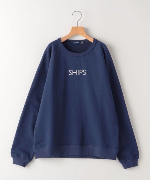 SHIPS KIDS(シップスキッズ)/SHIPS KIDS:145～160cm / 刺繍 ロゴ スウェット/ネイビー
