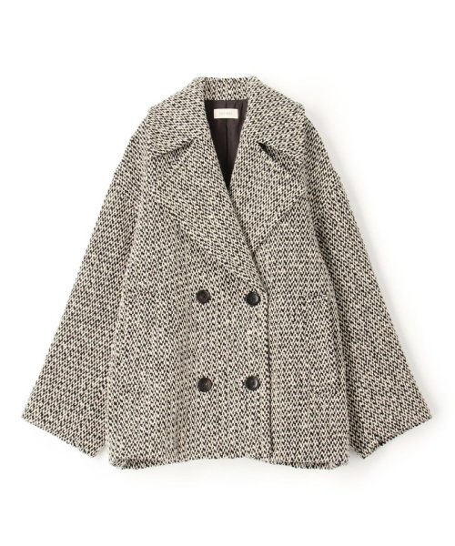 バルキーツイード ビックカラーコート 