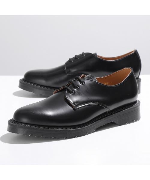 SOLOVAIR レザーシューズ 3 Eye Gibson Shoe S3－995－BK－G SOLOVAIR レザーシューズ Eye Gibson Shoe ギブソンシュー プレーントゥ