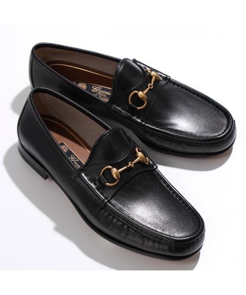 GUCCI ローファー 307929 BLM00 ホースビット レザー - 総代理店 