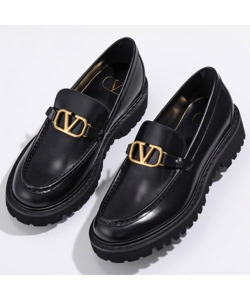 VALENTINO(ヴァレンティノ)/VALENTINO ローファー S0EU0 BEK レザー Vロゴ/その他