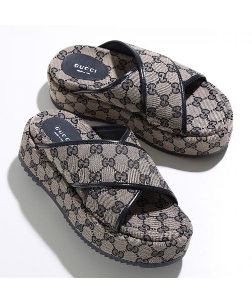 GUCCI サンダル 692842 H6320 GGキャンバス クロスベルト(505776574 