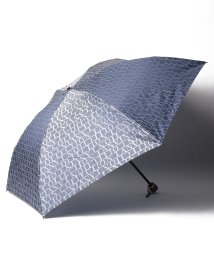 LANVIN Collection(umbrella)(ランバンコレクション（傘）)/折りたたみ傘　ロゴジャガード/ネイビーブルー