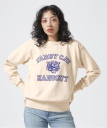 BEAVER(ビーバー)/MIXTA/ミクスタ 'TABBY CAT HANGOUT' CREW NECK SWEAT/ナチュラル4