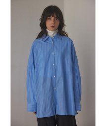 BLACK BY MOUSSY(ブラックバイマウジー)/over size color shirt/柄BLU5