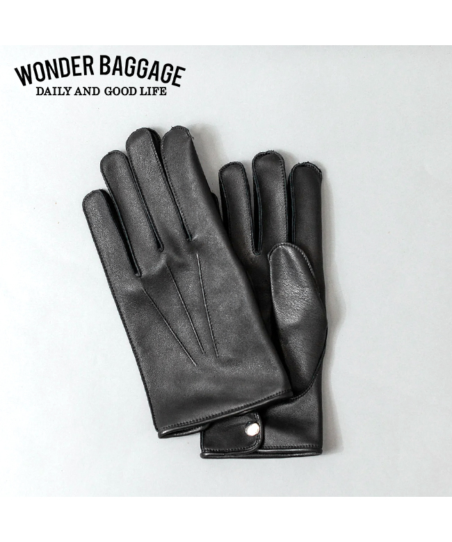 ワンダーバゲージ 手袋 本革 馬革 洗える 紳士用 メンズ ウォッシャブルレザーグローブ 日本製 ブランド WONDER BAGGAGE  WB－A－012