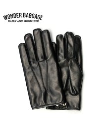 WONDER BAGGAGE(ワンダーバゲージ)/ワンダーバゲージ 手袋 本革 馬革 カシミヤ 洗える  紳士用 メンズ 日本製 ブランド WONDER BAGGAGE WB－A－017 WB－A－017/ブラック