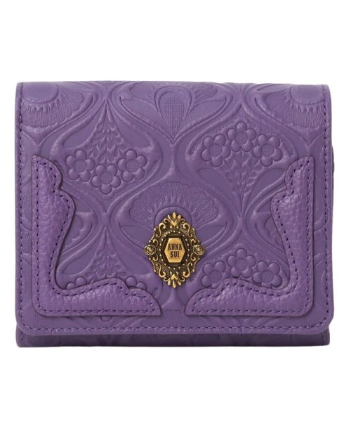 ANNA SUI BAG(アナスイ（バッグ）)/ノヴァ BOX二つ折り財布/パープル