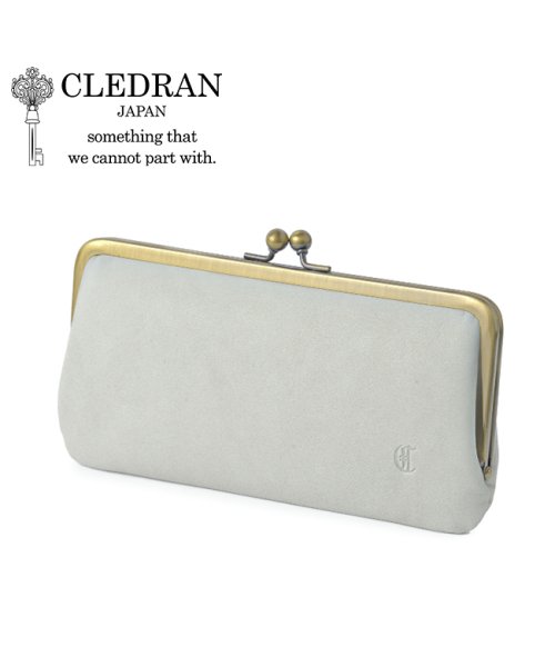 CLEDRAN(クレドラン)/クレドラン 財布 長財布 がま口 レディース ブランド レザー 本革 大容量 日本製 CLEDRAN CL3597/ライトグレー