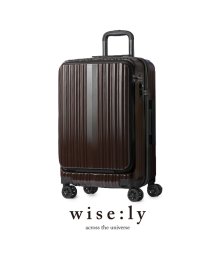 wise:ly(ワイズリー)/ワイズリー スパーク スーツケース 57L/63L 拡張 フロントオープン ストッパー Mサイズ 軽量 wise:ly 338－2451/ブラウン