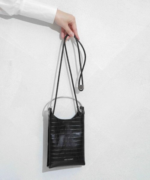 ADD CULUMN/ARCHI － THIN CROCO S ADD CULUMN/TURN CULUMN アドカラム CULUMNのARCHIシリーズのショルダーバッグ ONE CULUMN/PUFF