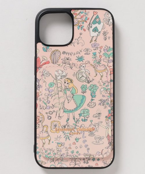 tsumori chisato CARRY(ツモリチサトキャリー)/不思議の国のアリス iPhoneケース バックカバー （iPhone 13 / 14対応）/ピンク