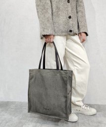 UNGRID bag(アングリッド　バッグ)/ウォッシュド　コットンキャンバス　ラージトートバッグ/KHA