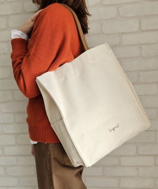 UNGRID bag/ウォッシュド　コットンキャンバス　ラージトートバッグ/505767170