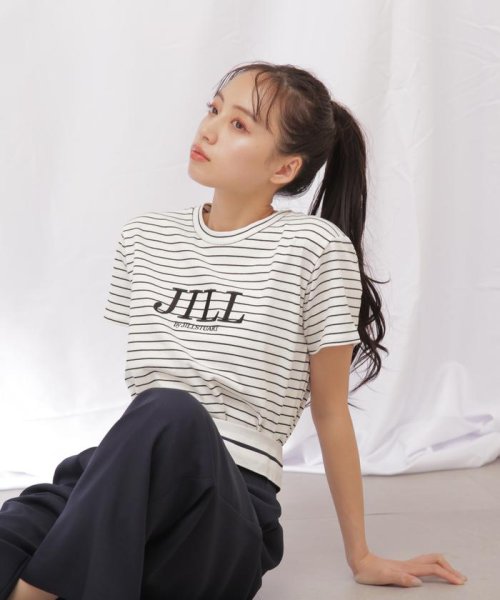 JILL by JILL STUART(ジル バイ ジル スチュアート)/JBオーガニック刺繍ロゴTシャツ/ボーダー3