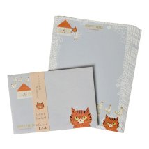 cinemacollection/手紙セット レターセット イソップ童話 猫と鳥たち 木野瀬印刷 便箋＆封筒 かわいい グッズ /505777935