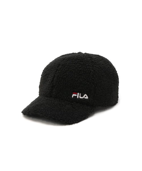 FILA(フィラ)/フィラ キャップ FILA ブランド 冬 冬用 秋冬 帽子 柔らかい おしゃれ ボア 黒 アメカジ  FLW BOA CAP 234－013201/ブラック