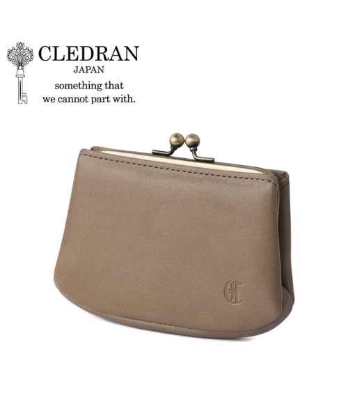 CLEDRAN(クレドラン)/クレドラン 財布 がま口 ミニ財布 ミニウォレット レディース ブランド レザー 本革 CLEDRAN CL3590/グレー