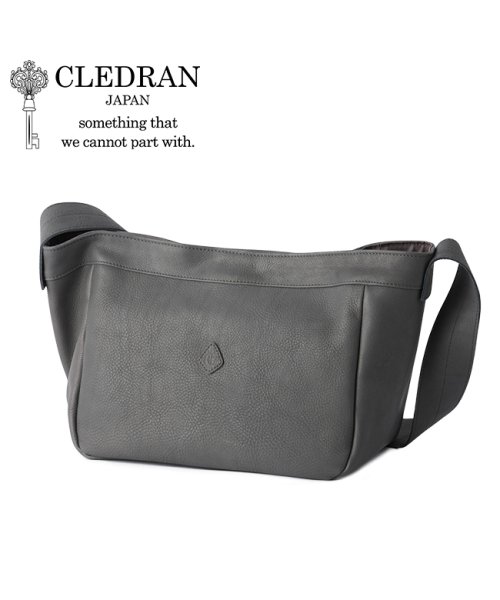 CLEDRAN(クレドラン)/クレドラン バッグ ショルダーバッグ レディース ブランド レザー 本革 斜めがけ 大きめ 日本製 CLEDRAN CL3593/グレー