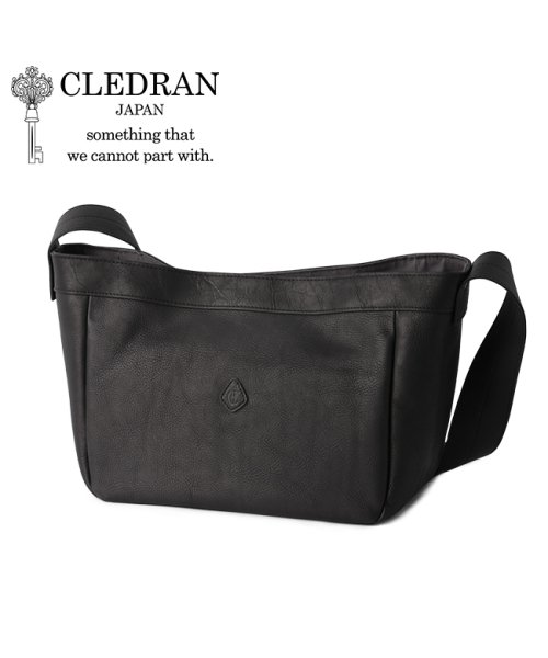 CLEDRAN(クレドラン)/クレドラン バッグ ショルダーバッグ レディース ブランド レザー 本革 斜めがけ 大きめ 日本製 CLEDRAN CL3593/ブラック