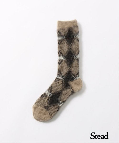 J.S Homestead(ジャーナルスタンダード　ホームステッド)/【J.S.Homestead / Stead】WJQ W－ARGYLE SOCKS/ベージュ