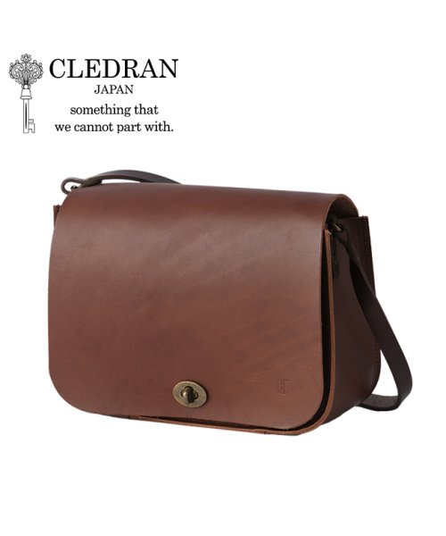 CLEDRAN(クレドラン)/クレドラン ショルダーバッグ レディース ブランド レザー 本革 斜めがけ 小さめ 日本製 CLEDRAN CL3599/ブラウン