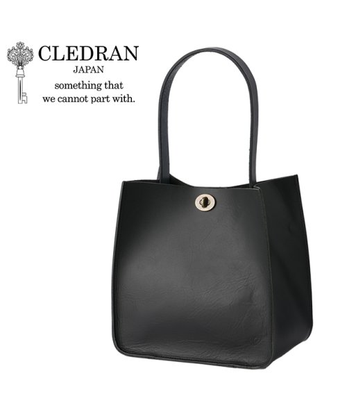 CLEDRAN(クレドラン)/クレドラン トートバッグ レディース ブランド レザー 本革 小さめ 日本製 CLEDRAN CL3600/ブラック