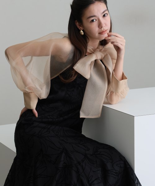 ボウタイボレロセットドレス 二次会 食事会 セレモニー 発表会